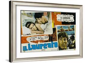 The Graduate, Italian Movie Poster, 1967-null-Framed Art Print