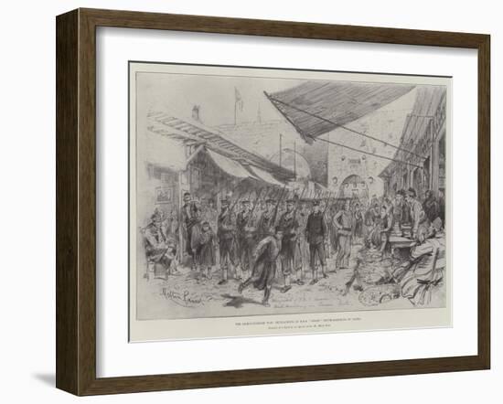 The Graeco-Turkish War, Bluejackets of HMS Anson Route-Marching in Canea-Melton Prior-Framed Giclee Print