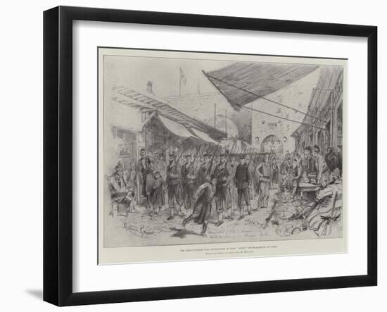 The Graeco-Turkish War, Bluejackets of HMS Anson Route-Marching in Canea-Melton Prior-Framed Giclee Print