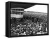 The Graf Zeppelin Airship at Hanworth Aerodrome Surrounded by Onlookers, 1931-null-Framed Stretched Canvas