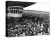 The Graf Zeppelin Airship at Hanworth Aerodrome Surrounded by Onlookers, 1931-null-Stretched Canvas