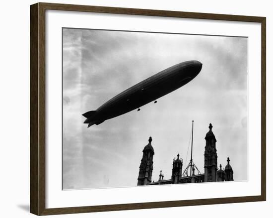 The Graf Zeppelin Airship in London-null-Framed Photographic Print