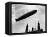 The Graf Zeppelin Airship in London-null-Framed Stretched Canvas