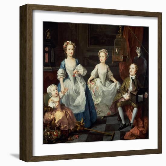 The Graham Children, 1742-William Hogarth-Framed Giclee Print