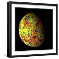 The Grail Free-Air Gravity Map of the Moon-null-Framed Photographic Print