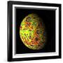 The Grail Free-Air Gravity Map of the Moon-null-Framed Photographic Print