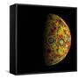 The Grail Free-Air Gravity Map of the Moon-null-Framed Stretched Canvas