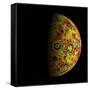 The Grail Free-Air Gravity Map of the Moon-null-Framed Stretched Canvas