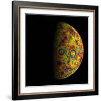 The Grail Free-Air Gravity Map of the Moon-null-Framed Photographic Print