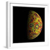 The Grail Free-Air Gravity Map of the Moon-null-Framed Photographic Print