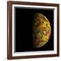 The Grail Free-Air Gravity Map of the Moon-null-Framed Photographic Print