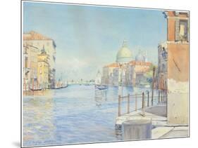 The Gran Canal, Venice, with the Santa Maria Della Salute, 1910-Gunnar Widforss-Mounted Giclee Print