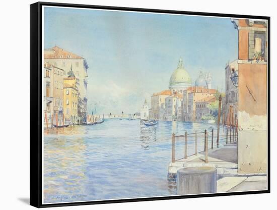 The Gran Canal, Venice, with the Santa Maria Della Salute, 1910-Gunnar Widforss-Framed Stretched Canvas