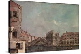 The Grand Canal above the Rialto, c.1760-Francesco Guardi-Stretched Canvas