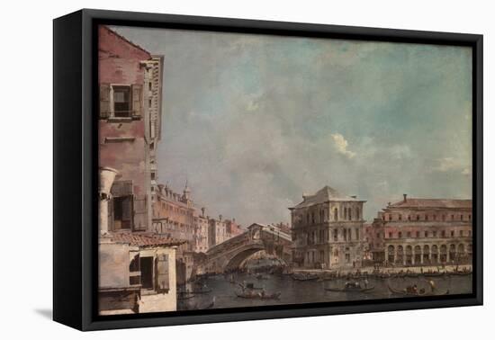 The Grand Canal above the Rialto, c.1760-Francesco Guardi-Framed Stretched Canvas