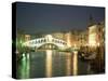 The Grand Canal and Rialto Bridge at Dusk, Venice, Unesco World Heritage Site, Veneto, Italy-Sergio Pitamitz-Stretched Canvas