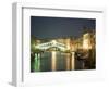 The Grand Canal and Rialto Bridge at Dusk, Venice, Unesco World Heritage Site, Veneto, Italy-Sergio Pitamitz-Framed Photographic Print