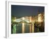 The Grand Canal and Rialto Bridge at Dusk, Venice, Unesco World Heritage Site, Veneto, Italy-Sergio Pitamitz-Framed Photographic Print