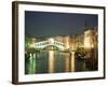 The Grand Canal and Rialto Bridge at Dusk, Venice, Unesco World Heritage Site, Veneto, Italy-Sergio Pitamitz-Framed Photographic Print