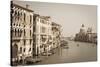 The Grand Canal and the Domed Santa Maria Della Salute, Venice, Veneto, Italy, Europe-Amanda Hall-Stretched Canvas