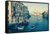 The Grand Canal and the Domed Santa Maria Della Salute, Venice, Veneto, Italy, Europe-Amanda Hall-Framed Stretched Canvas