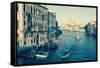 The Grand Canal and the Domed Santa Maria Della Salute, Venice, Veneto, Italy, Europe-Amanda Hall-Framed Stretched Canvas