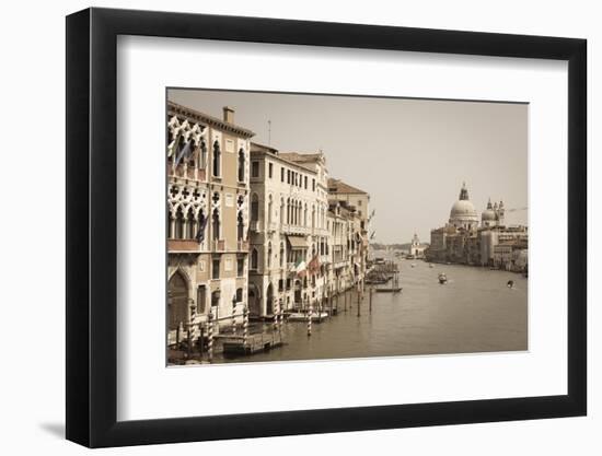 The Grand Canal and the Domed Santa Maria Della Salute, Venice, Veneto, Italy, Europe-Amanda Hall-Framed Photographic Print