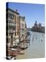 The Grand Canal and the Domed Santa Maria Della Salute, Venice, Veneto, Italy-Amanda Hall-Stretched Canvas