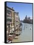 The Grand Canal and the Domed Santa Maria Della Salute, Venice, Veneto, Italy-Amanda Hall-Framed Stretched Canvas