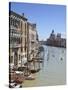 The Grand Canal and the Domed Santa Maria Della Salute, Venice, Veneto, Italy-Amanda Hall-Stretched Canvas