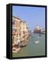 The Grand Canal and the Domed Santa Maria Della Salute, Venice, Veneto, Italy-Amanda Hall-Framed Stretched Canvas