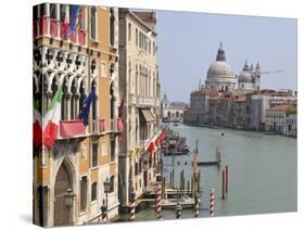 The Grand Canal and the Domed Santa Maria Della Salute, Venice, Veneto, Italy-null-Stretched Canvas