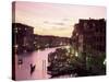 The Grand Canal at Sunset, Venice, Unesco World Heritage Site, Veneto, Italy, Europe-Sergio Pitamitz-Stretched Canvas