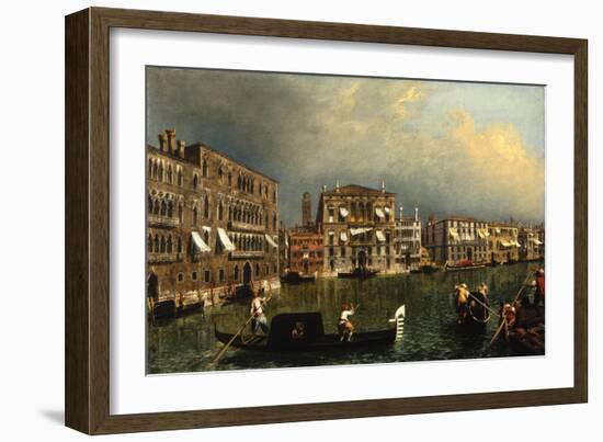 The Grand Canal at the [Rio di] Ca’ Foscari, c.1740-1743-Michele Marieschi-Framed Giclee Print