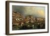 The Grand Canal at the [Rio di] Ca’ Foscari, c.1740-1743-Michele Marieschi-Framed Giclee Print