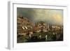 The Grand Canal at the [Rio di] Ca’ Foscari, c.1740-1743-Michele Marieschi-Framed Giclee Print