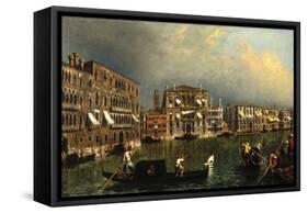 The Grand Canal at the [Rio di] Ca’ Foscari, c.1740-1743-Michele Marieschi-Framed Stretched Canvas