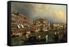 The Grand Canal at the [Rio di] Ca’ Foscari, c.1740-1743-Michele Marieschi-Framed Stretched Canvas