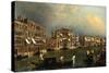 The Grand Canal at the [Rio di] Ca’ Foscari, c.1740-1743-Michele Marieschi-Stretched Canvas