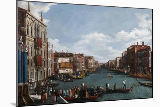 The Grand Canal at Venice-Canaletto-Mounted Giclee Print