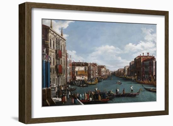 The Grand Canal at Venice-Canaletto-Framed Giclee Print