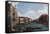 The Grand Canal at Venice-Canaletto-Framed Stretched Canvas