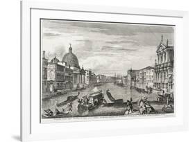 The Grand Canal Between San Simone Piccolo and Santa Chiara, c.1740-41-Michele Marieschi-Framed Giclee Print