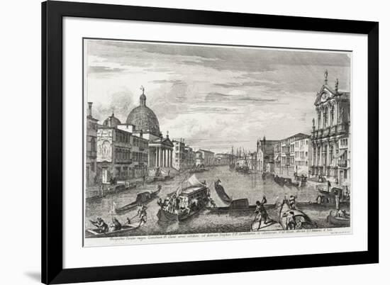 The Grand Canal Between San Simone Piccolo and Santa Chiara, c.1740-41-Michele Marieschi-Framed Giclee Print