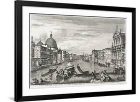 The Grand Canal Between San Simone Piccolo and Santa Chiara, c.1740-41-Michele Marieschi-Framed Giclee Print