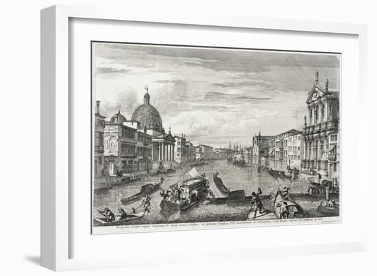 The Grand Canal Between San Simone Piccolo and Santa Chiara, c.1740-41-Michele Marieschi-Framed Giclee Print