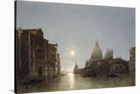 The Grand Canal by Moonlight-Henry Pether-Stretched Canvas