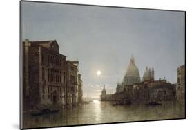 The Grand Canal by Moonlight-Henry Pether-Mounted Giclee Print