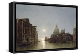 The Grand Canal by Moonlight-Henry Pether-Framed Stretched Canvas