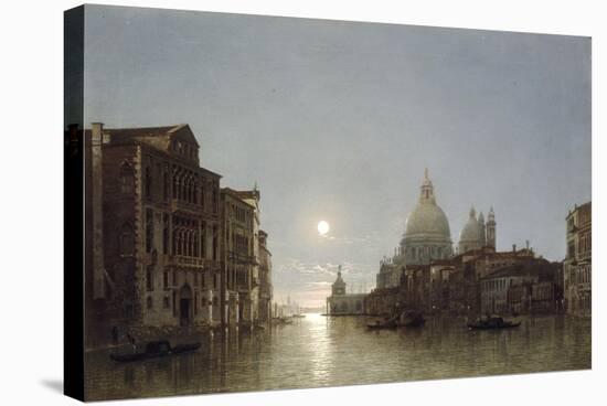 The Grand Canal by Moonlight-Henry Pether-Stretched Canvas